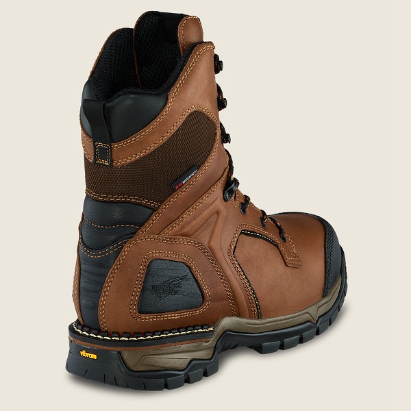 Red Wing Safety Bot Erkek - Flexforce® - 8-Inch Waterproof Toe - Kahverengi/Siyah - 92CQEKMDU